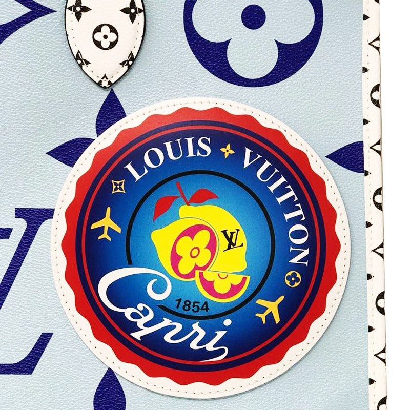 M44720 Monogram Giant Onthego Capri Blue Coated Canvas To