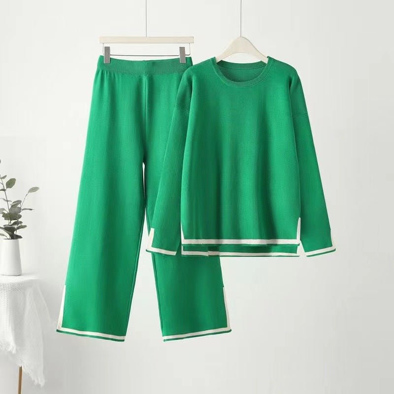 Casual Long Sleeve Commuter Pants Set