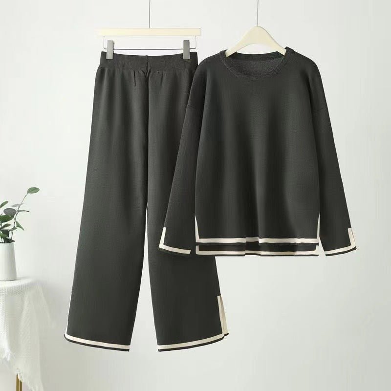 Casual Long Sleeve Commuter Pants Set