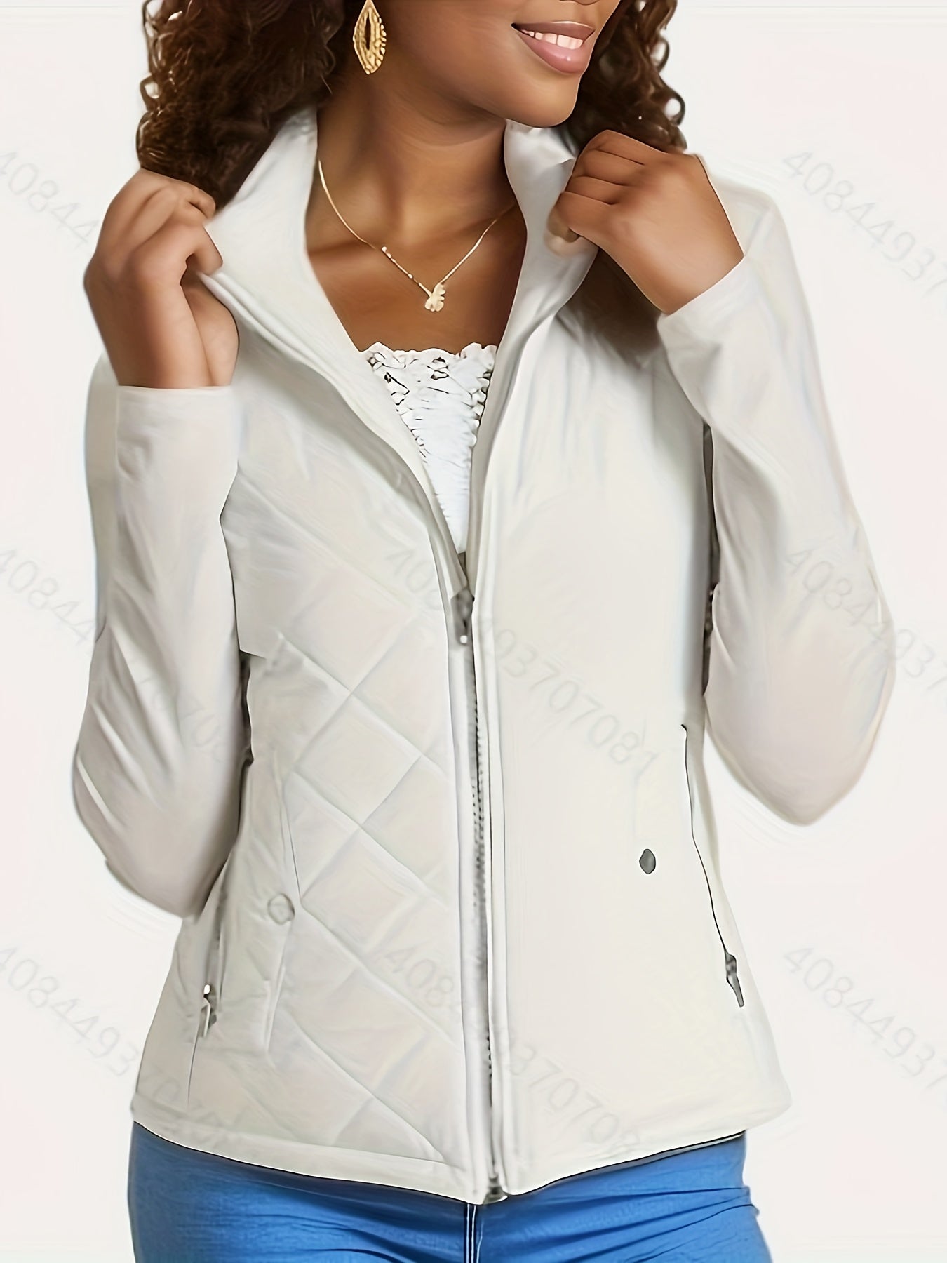 Elegant Lightweight Quilted Stand-Collar Vest
