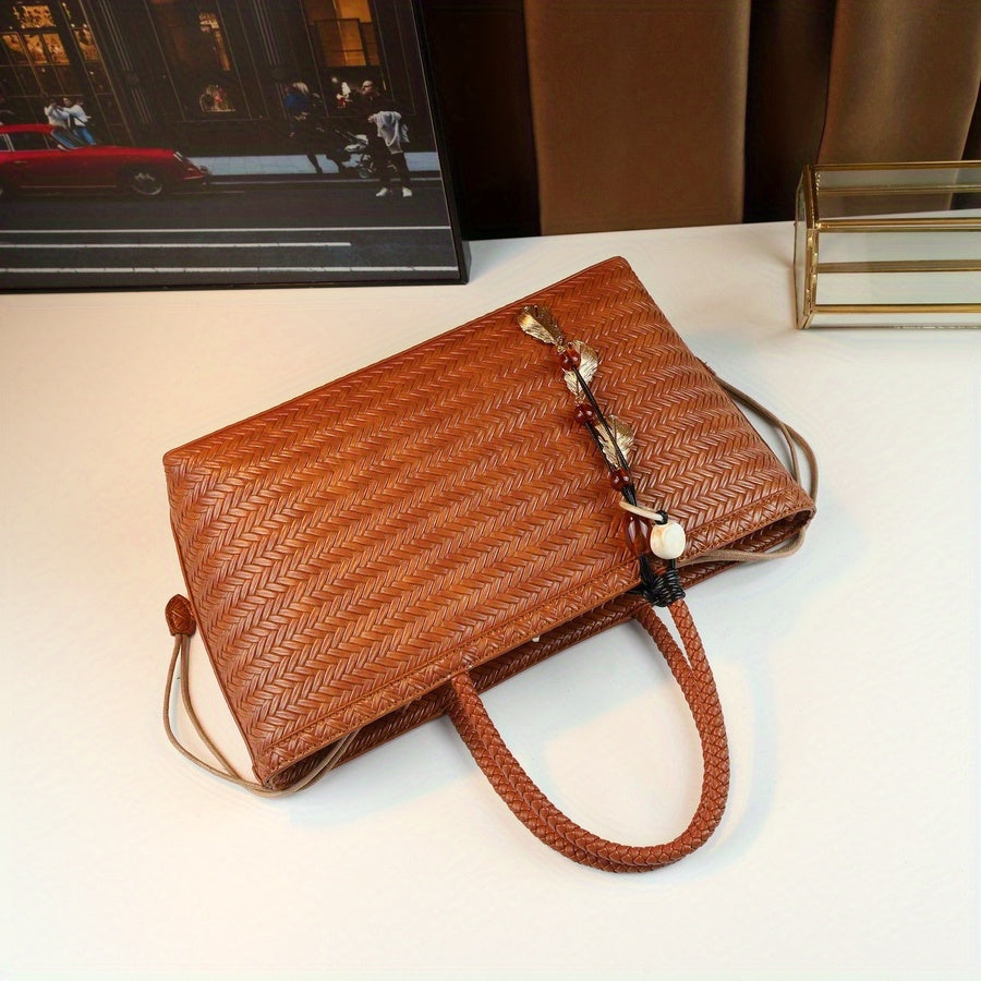 Large Coffee Brown Tote Bag