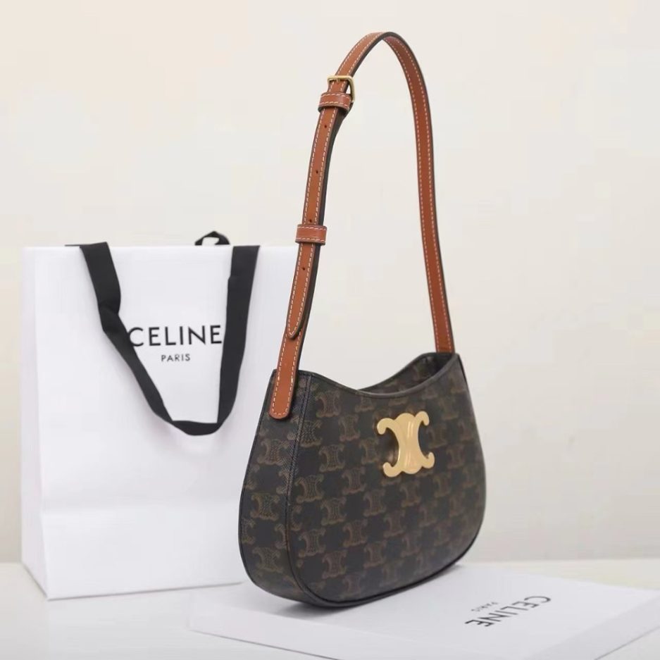 MEDIUM TILLY BAG in Triomphe canvas and calfskin