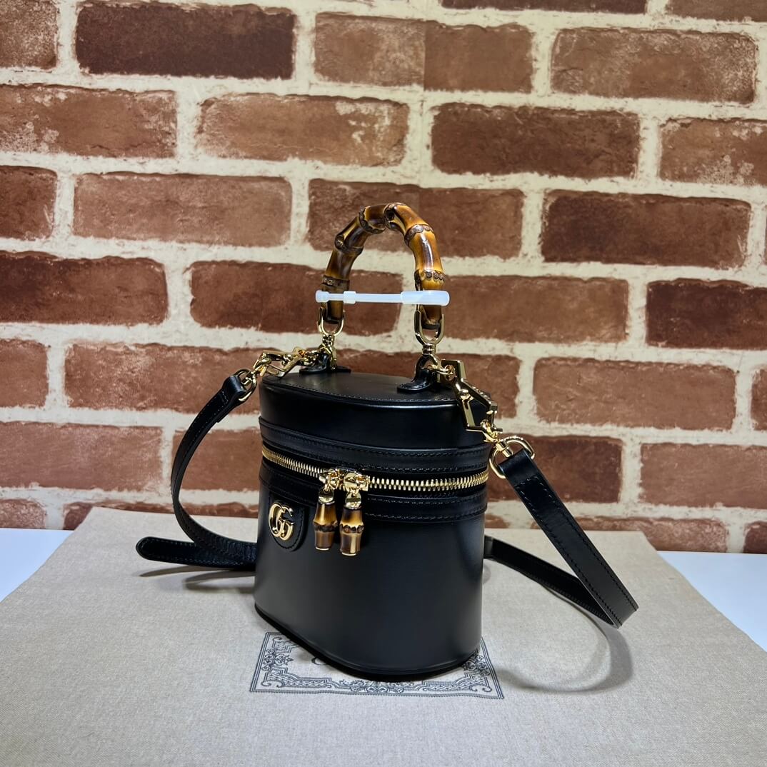 Mini bamboo shoulder bag