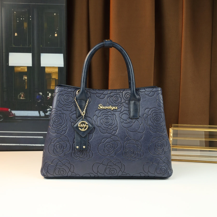 Thought Yaa Vintage Floral Embossed PU Handbag