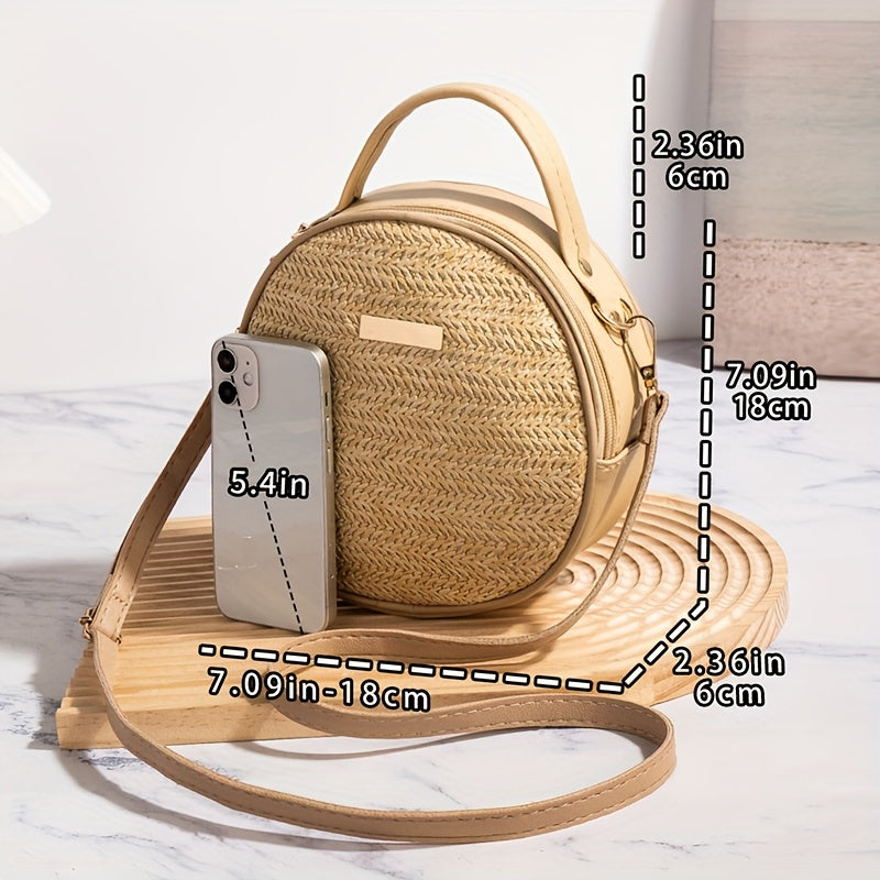 Vintage Woven Straw Beach Tote