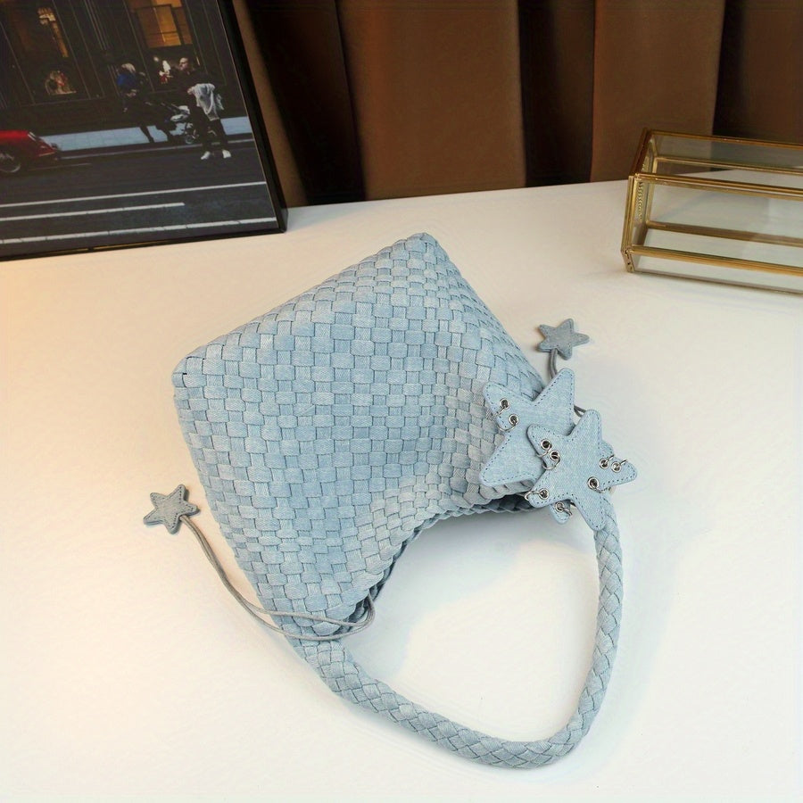 Bucket Bag Set | Handwoven Burgundy Large