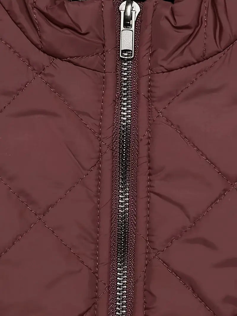 Elegant Lightweight Quilted Stand-Collar Vest