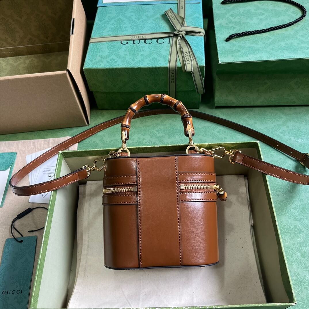 Mini bamboo shoulder bag