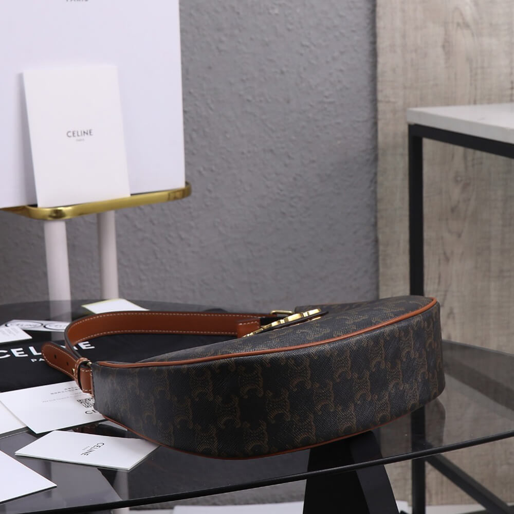 MEDIUM AVA TRIOMPHE BAG in Triomphe Canvas and calfskin