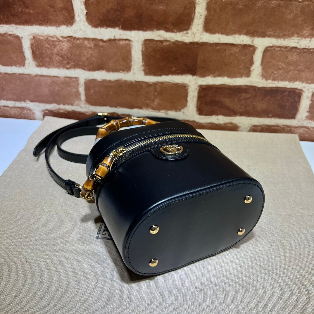 Mini bamboo shoulder bag