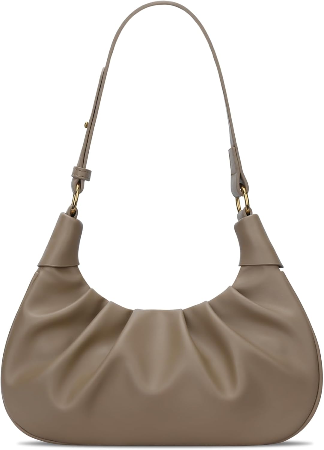 Crescent Ruched Shoulder Bag