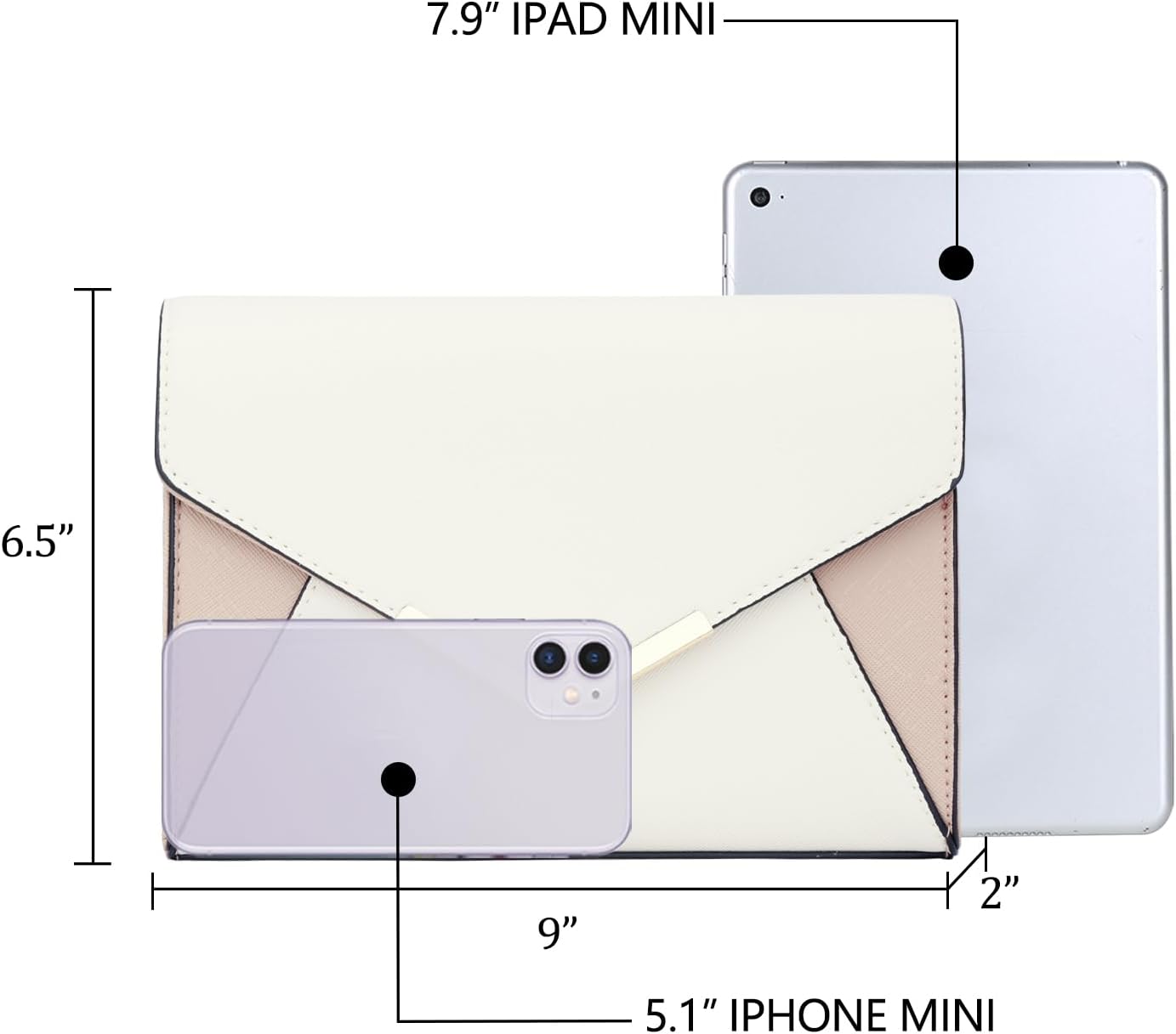 Faux Leather Envelope Clutch