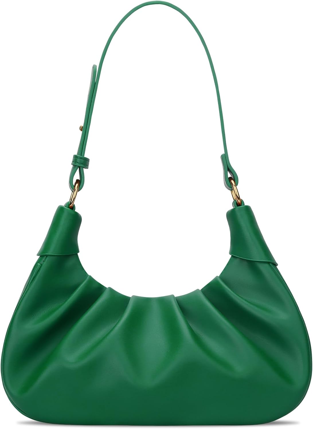 Crescent Ruched Shoulder Bag