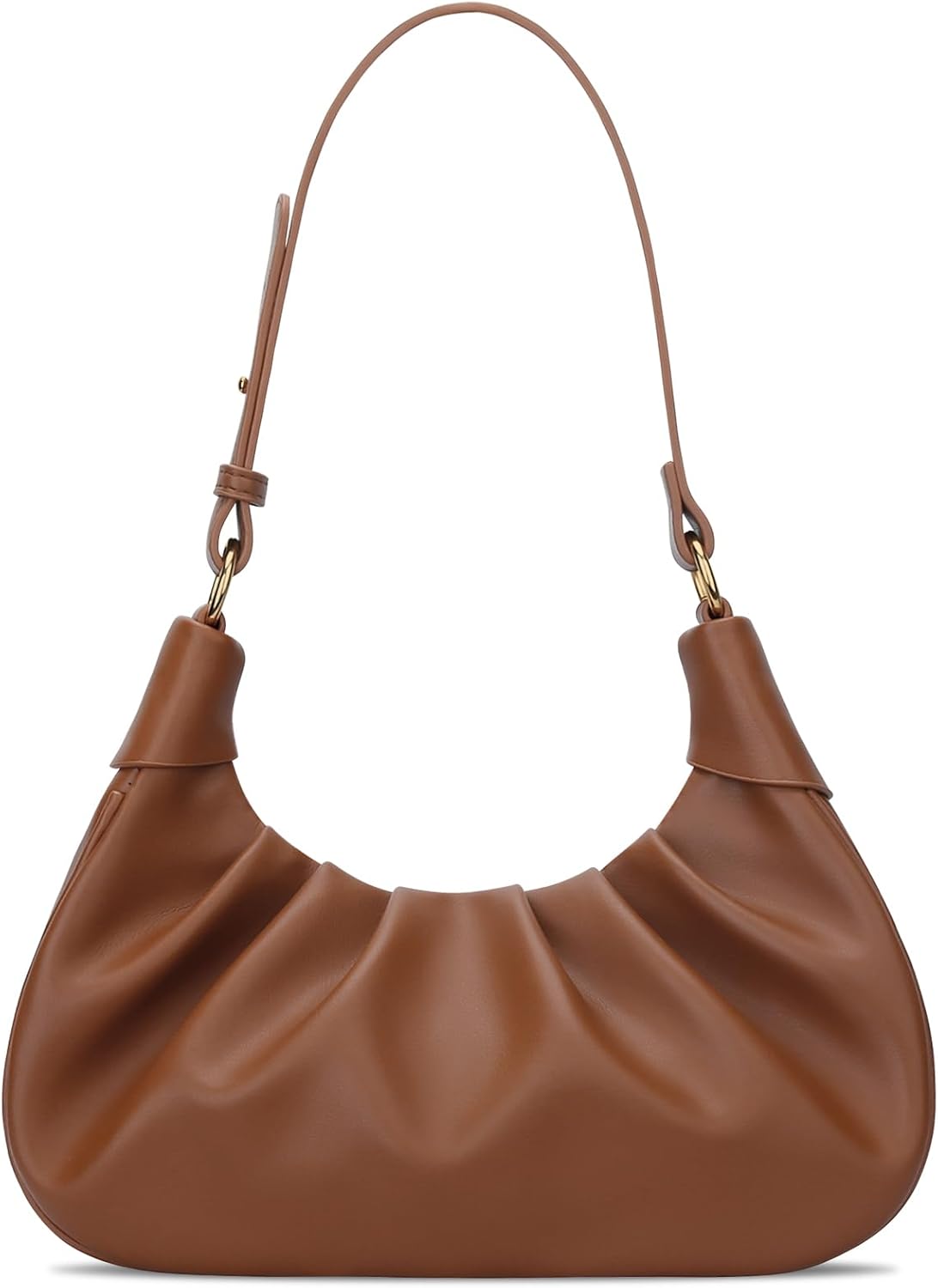Crescent Ruched Shoulder Bag