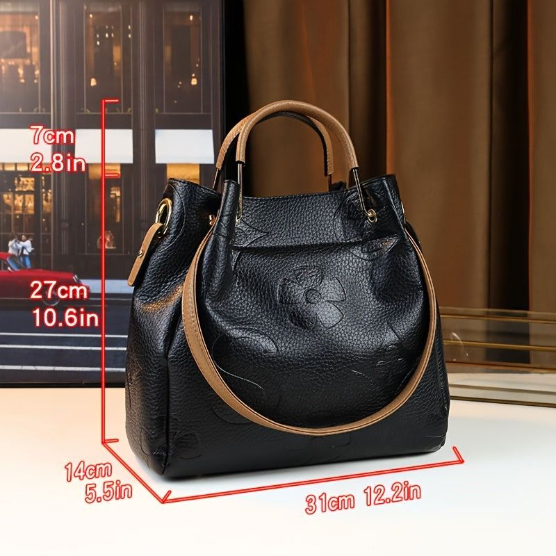 Chic Black Diamond Argyle - Tote with Adjustable Strap