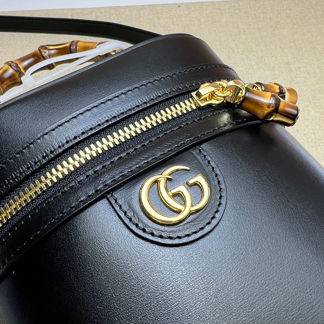 Mini bamboo shoulder bag