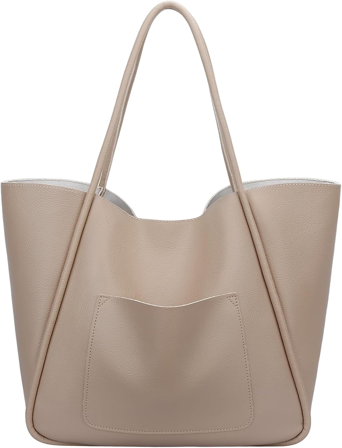 Large Vegan Leather Tote Bag