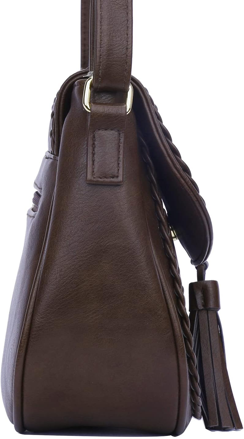 Tassel Flap Saddle Crossbody Bag
