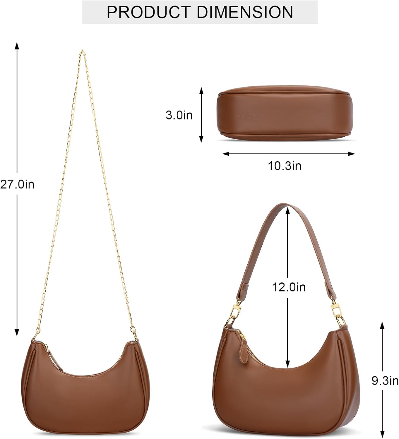 Small Crescent Shoulder Purse