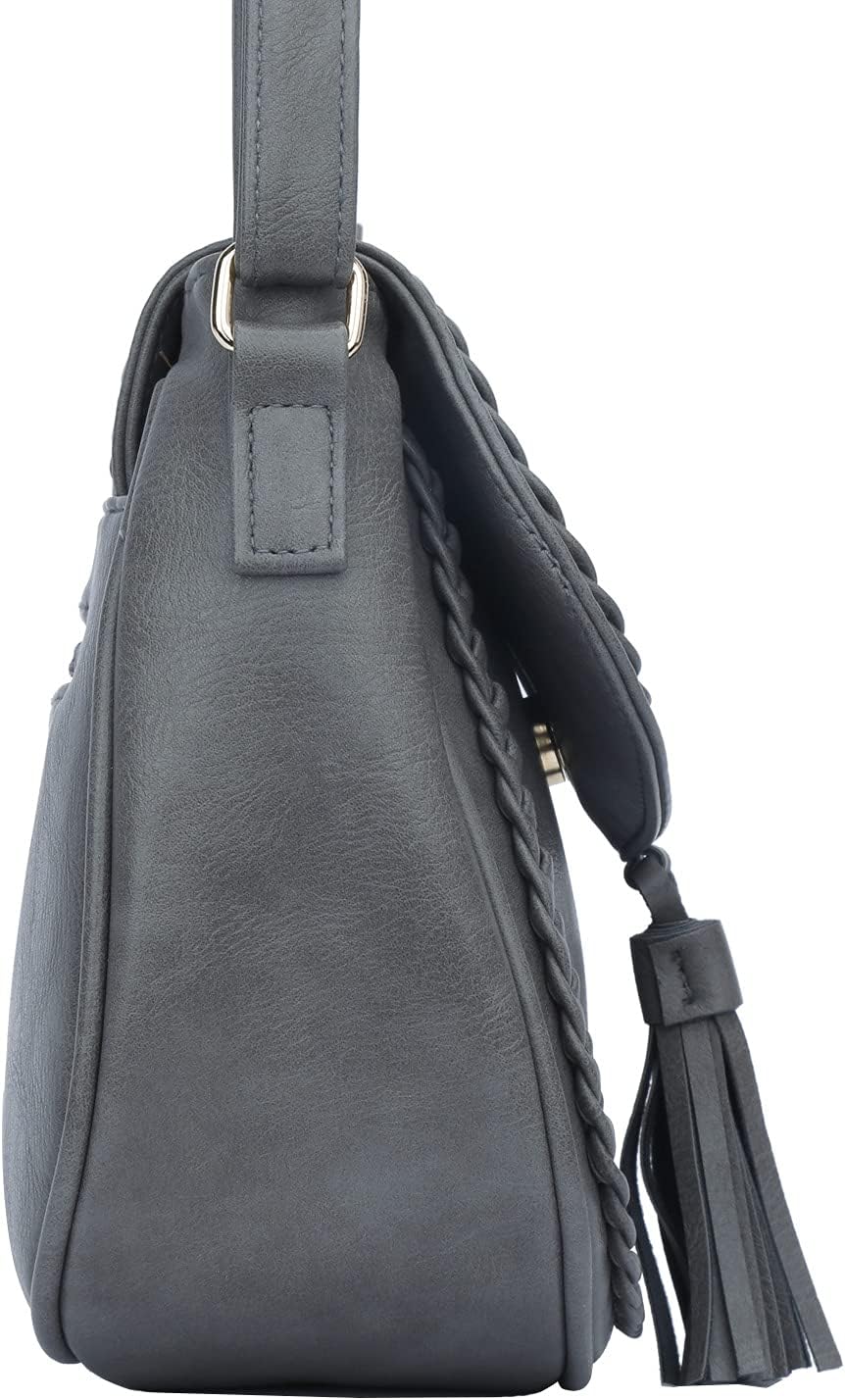 Tassel Flap Saddle Crossbody Bag