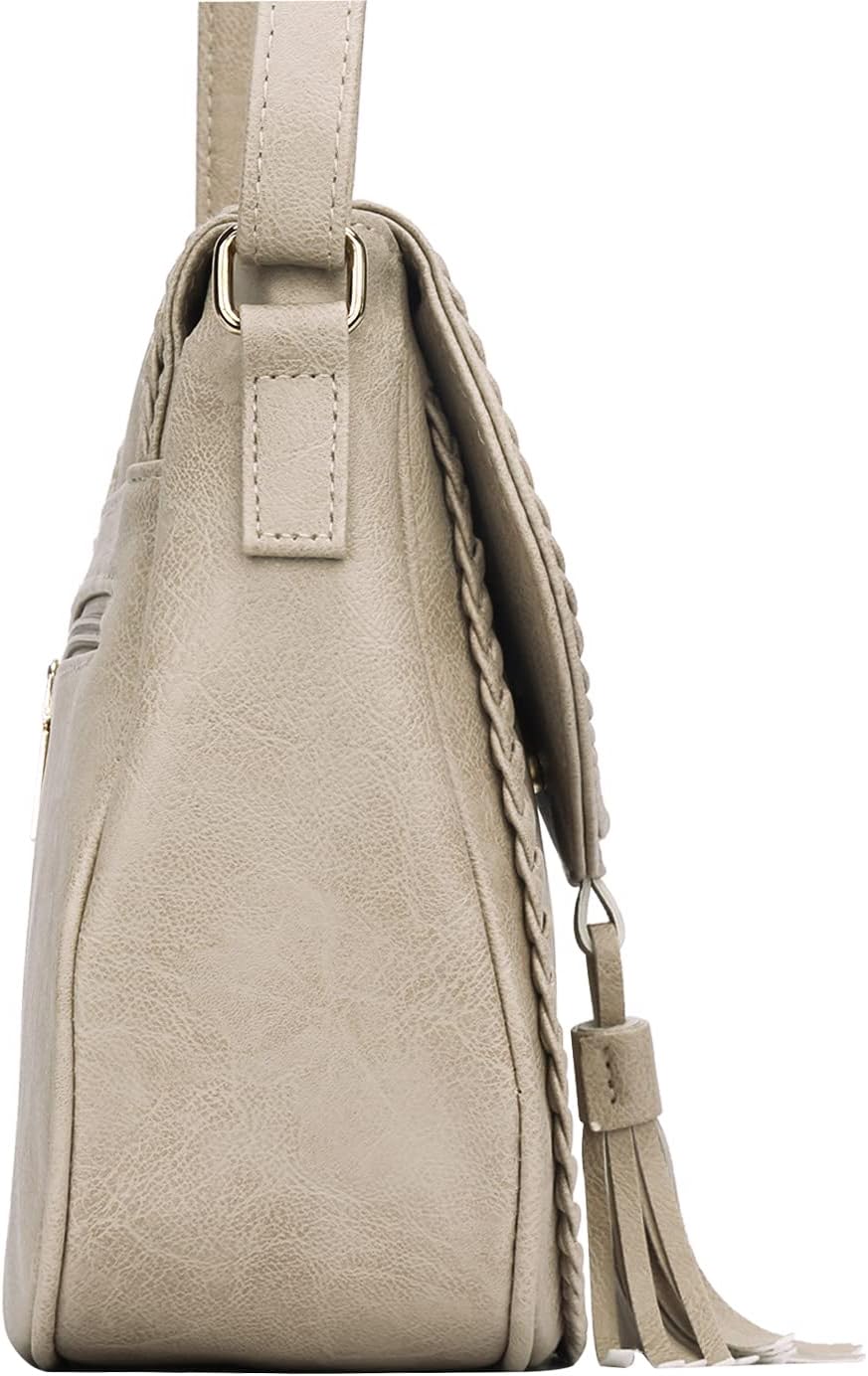 Tassel Flap Saddle Crossbody Bag