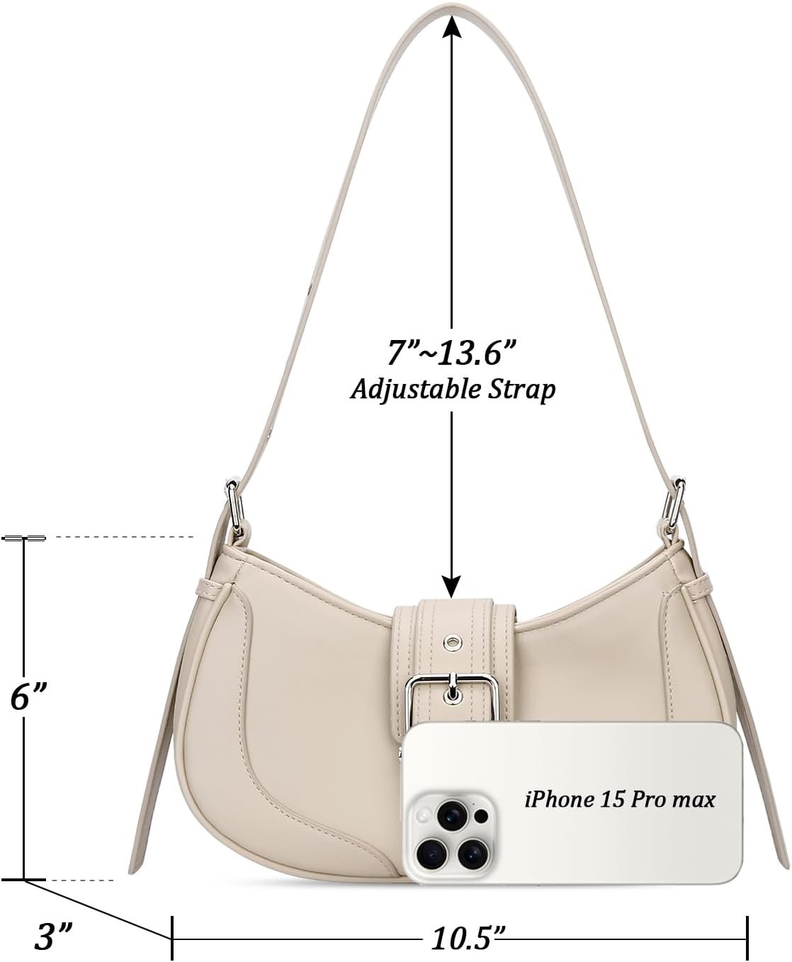 Retro Crescent Hobo Shoulder Bag