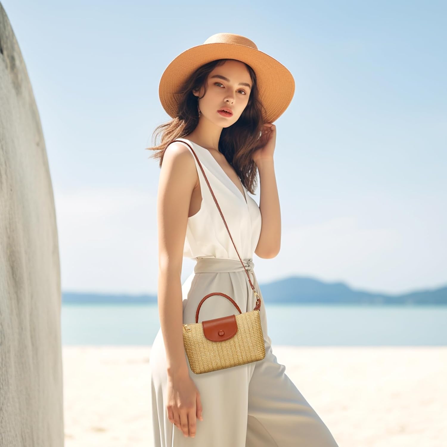 Mini Straw Woven Crossbody Bag