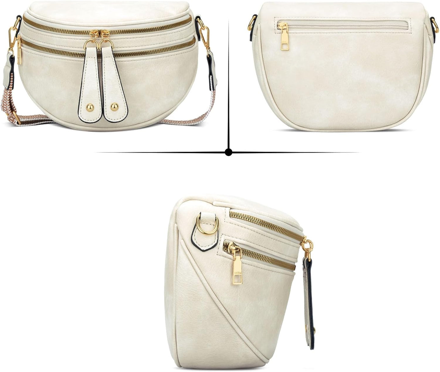 Trendy Leather Sling Crossbody Bag