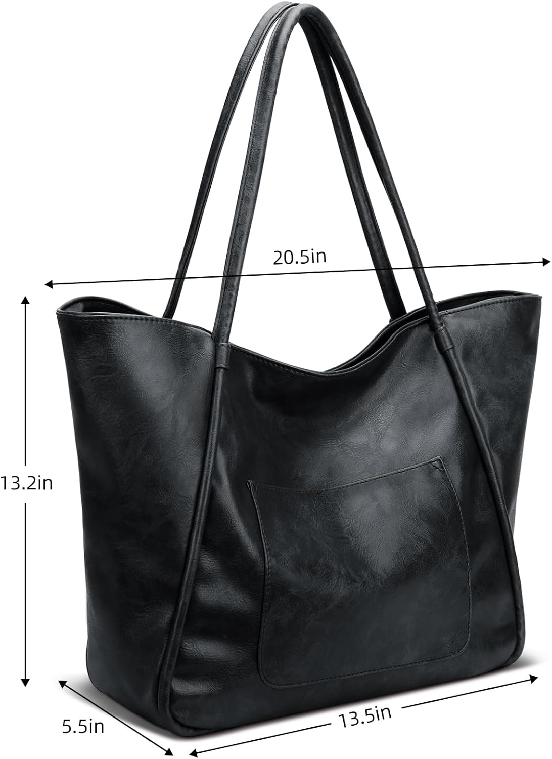 Large Leather Travel Tote Bag