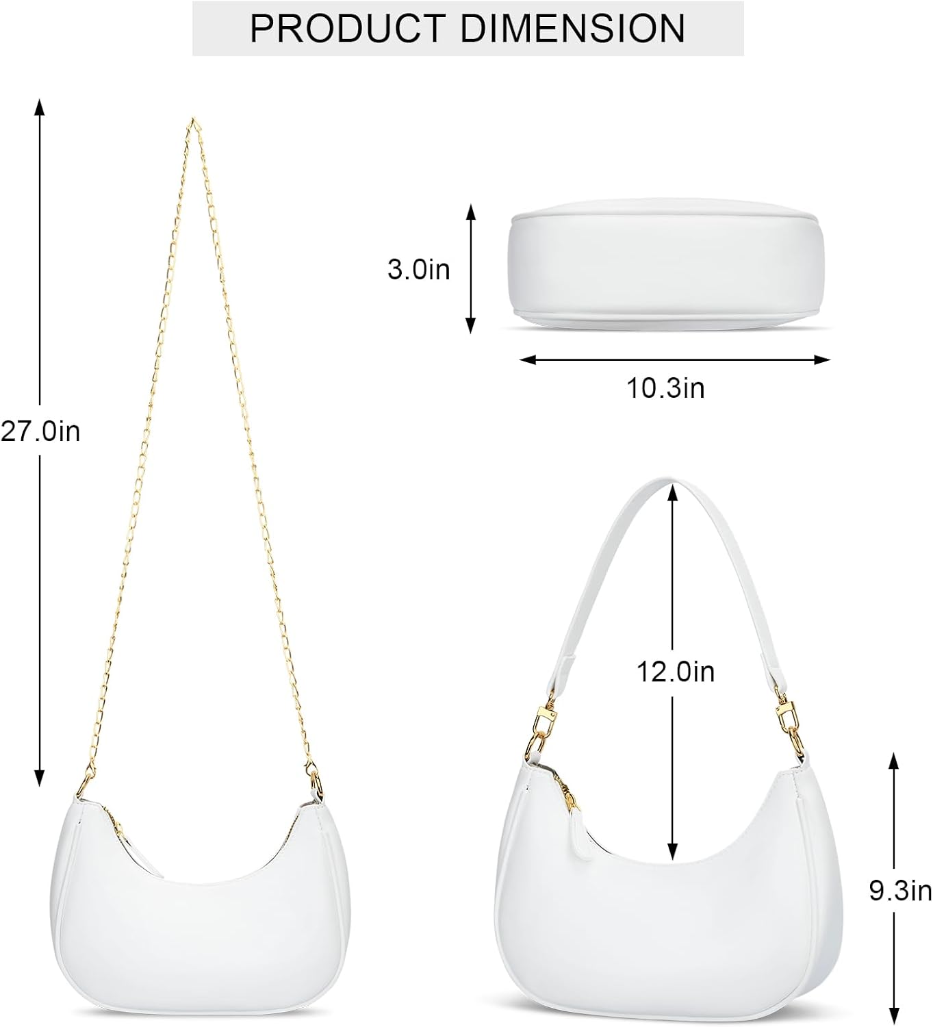 Small Crescent Shoulder Purse