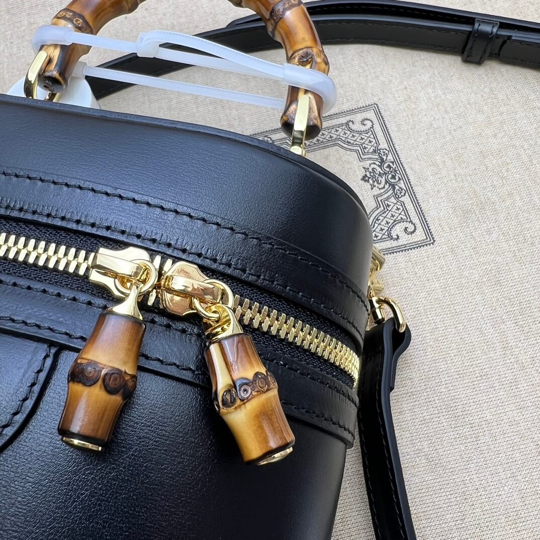 Mini bamboo shoulder bag