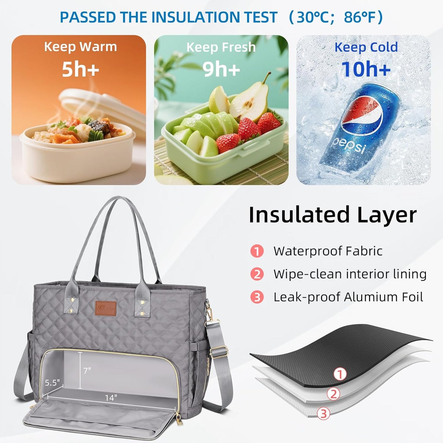Laptop Tote with Lunch Pocket