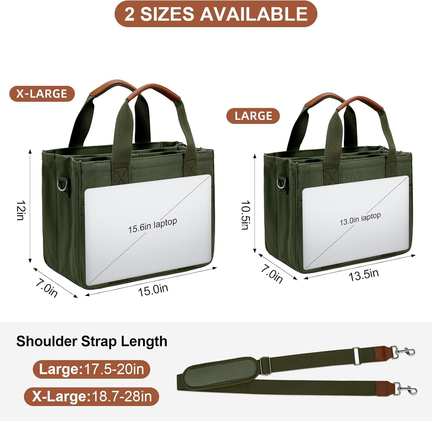 Canvas Crossbody Tote with Pockets