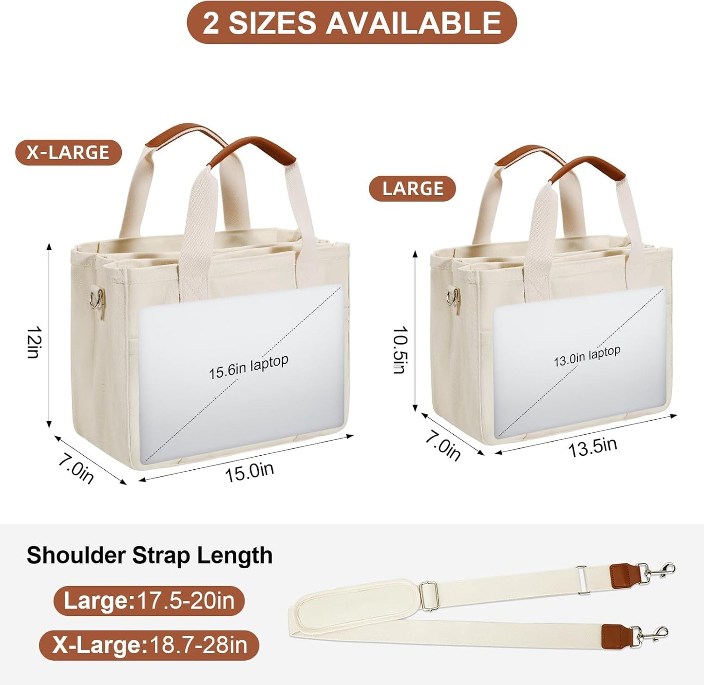 Canvas Crossbody Tote with Pockets