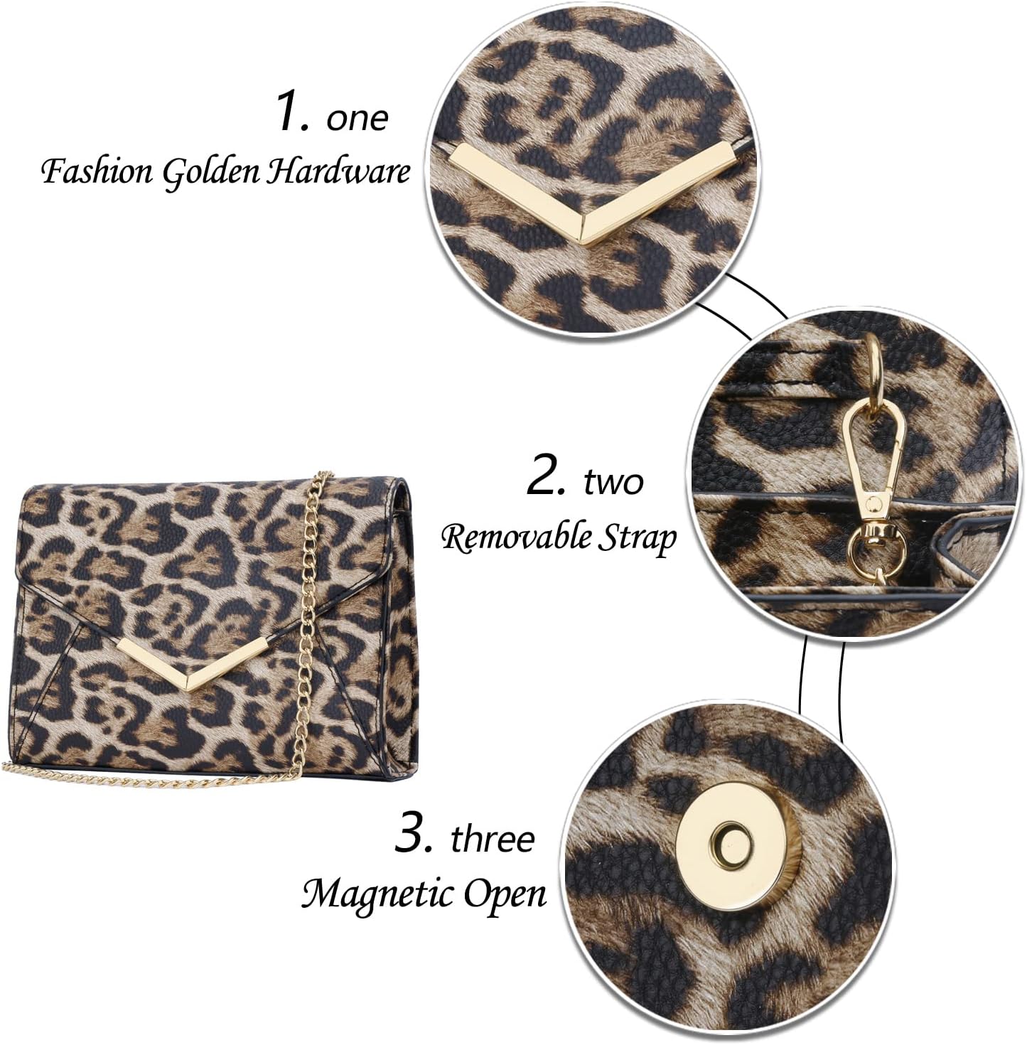 Faux Leather Envelope Clutch