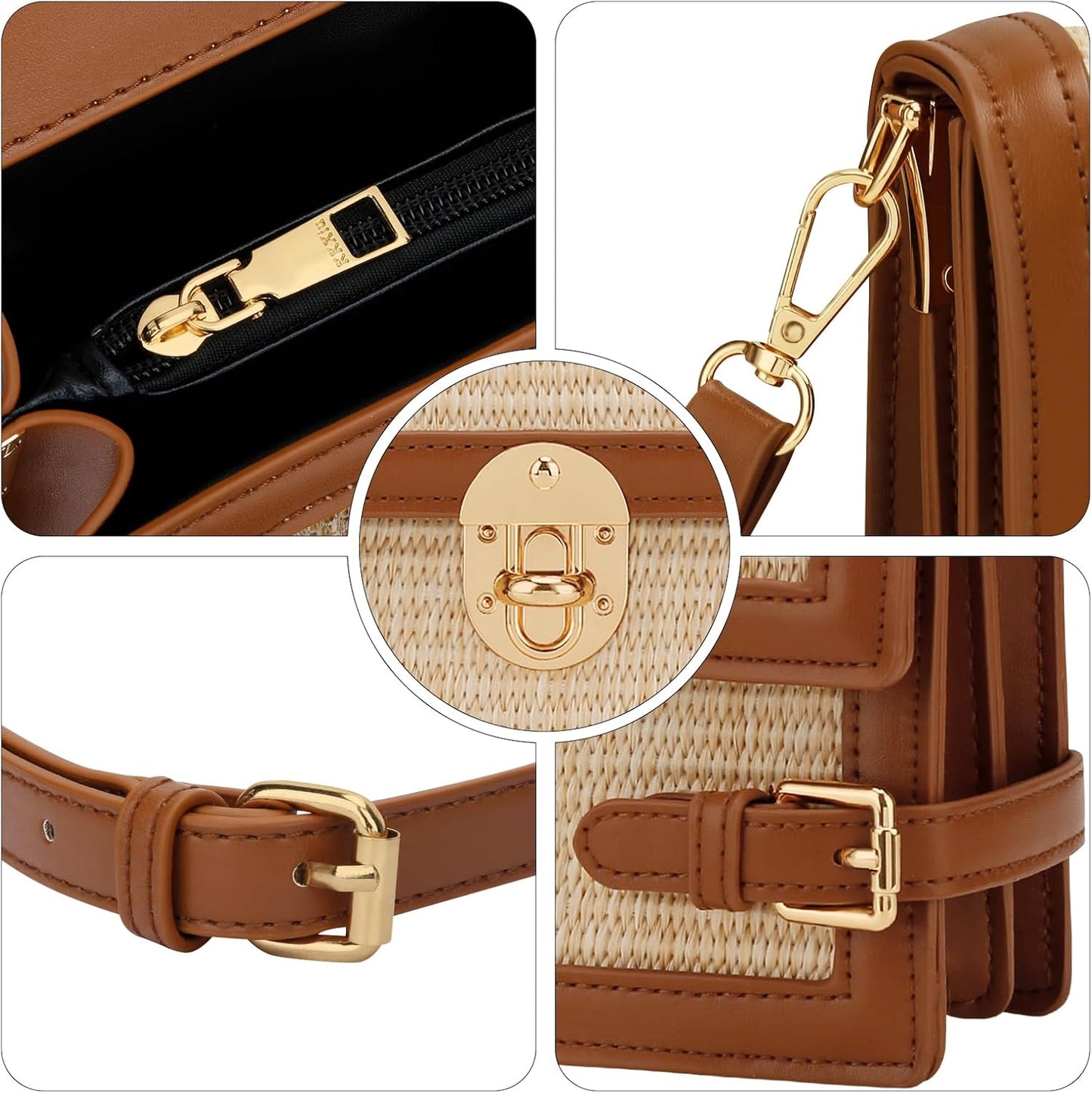 Straw Beach Shoulder & Clutch Bag