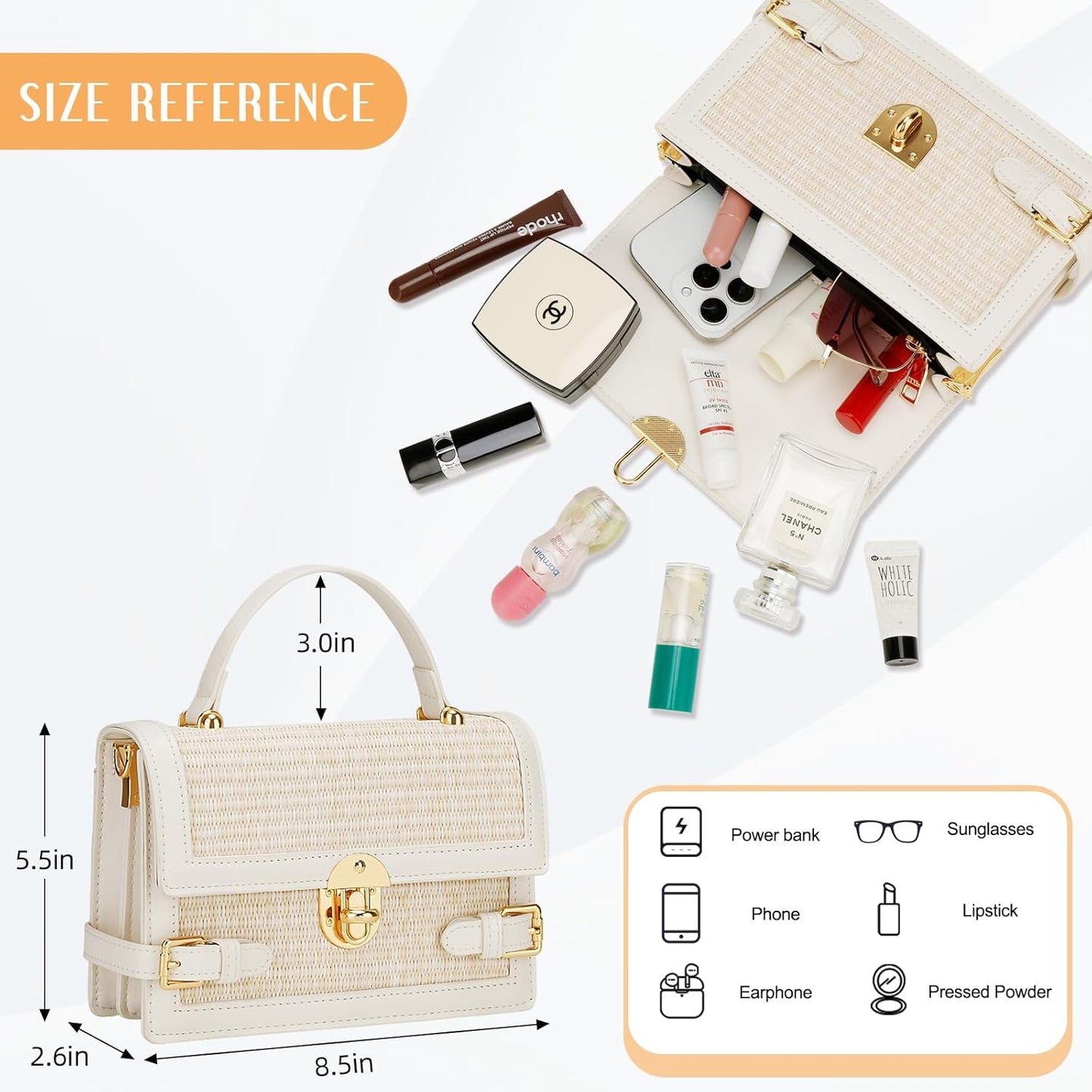 Straw Beach Shoulder & Clutch Bag