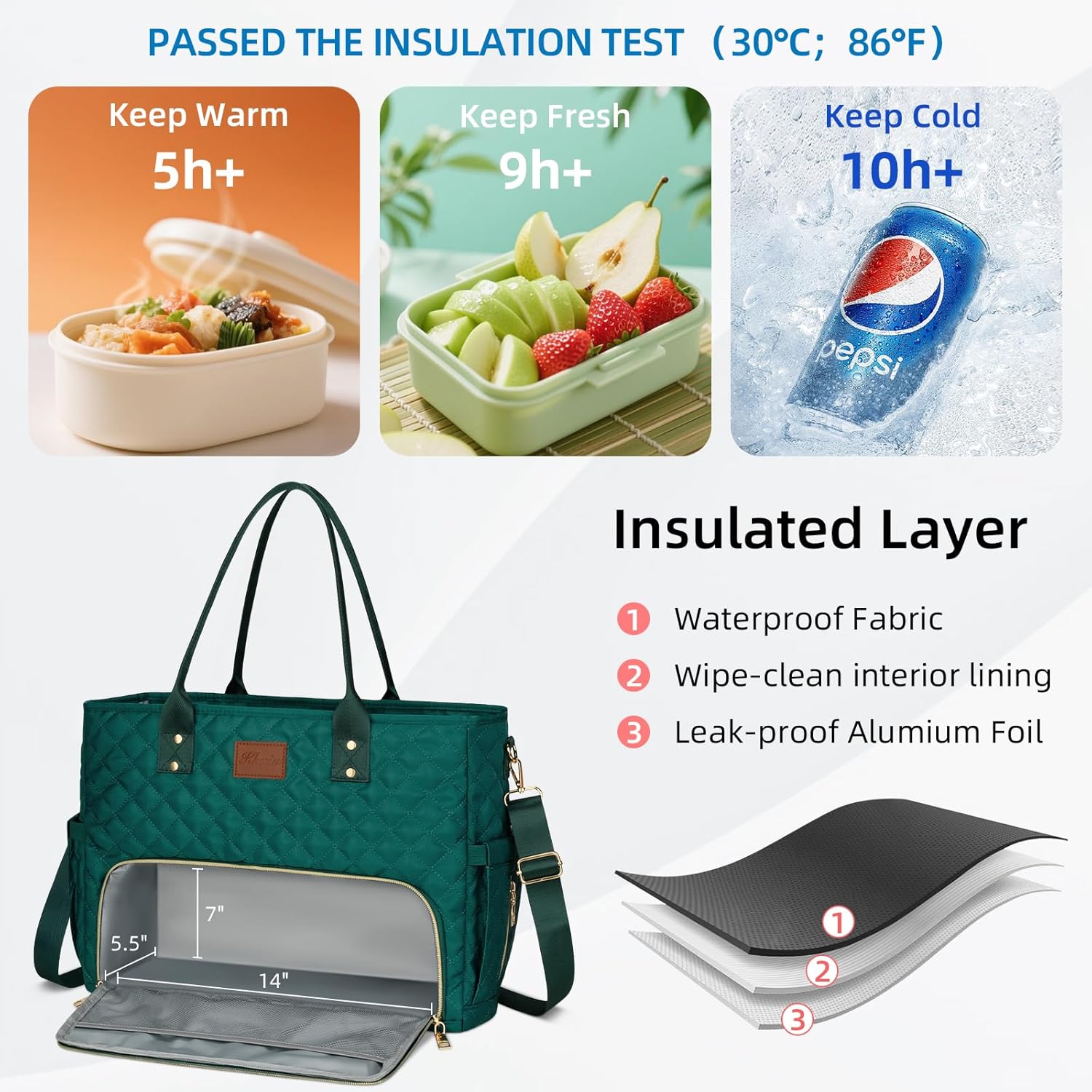 Laptop Tote with Lunch Pocket