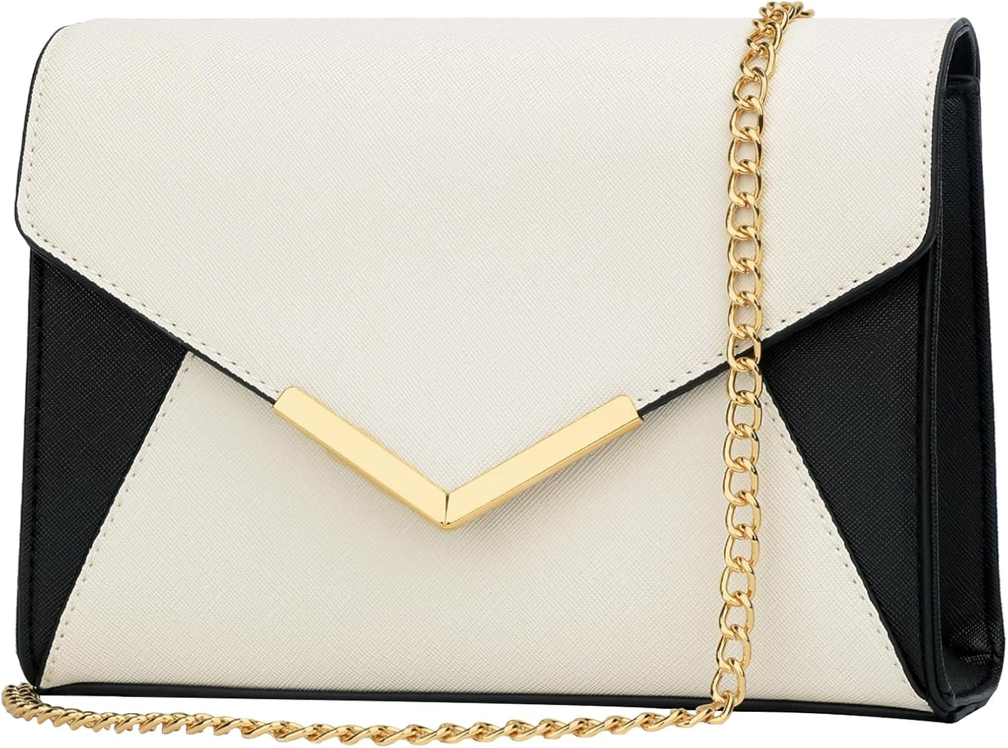 Faux Leather Envelope Clutch