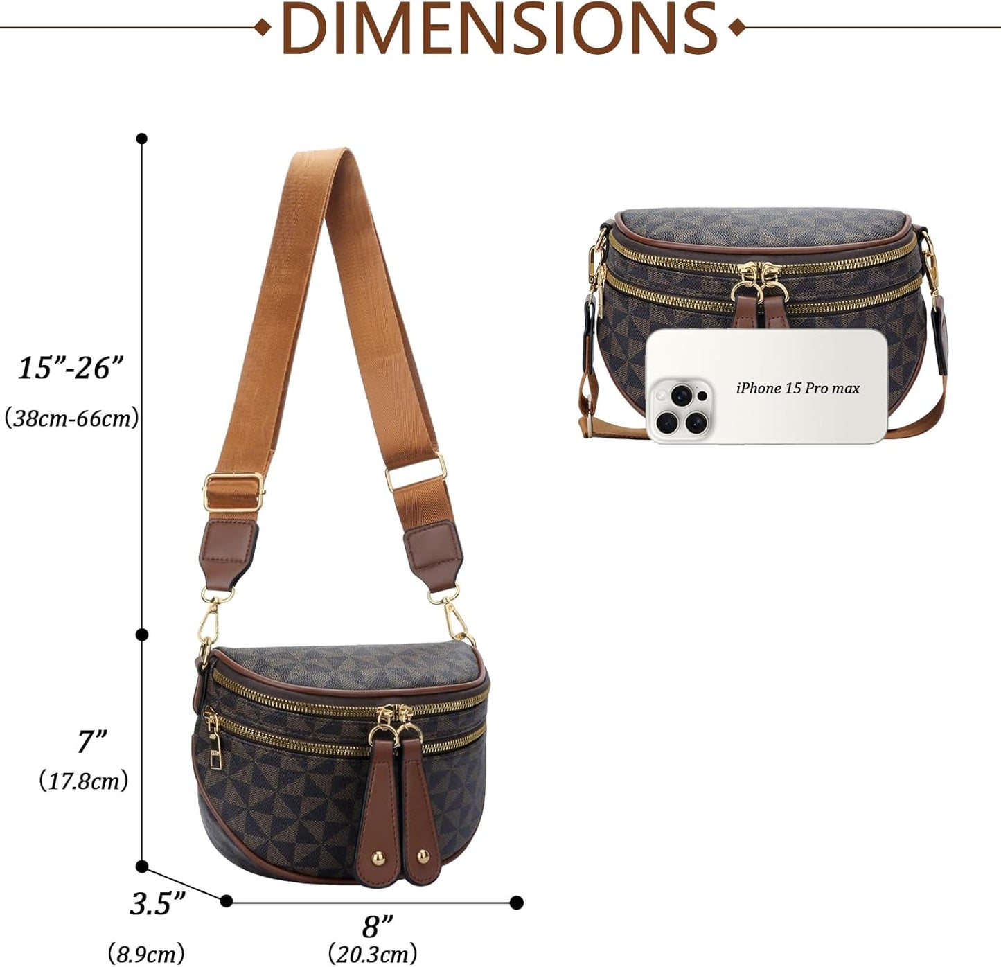 Trendy Leather Sling Crossbody Bag
