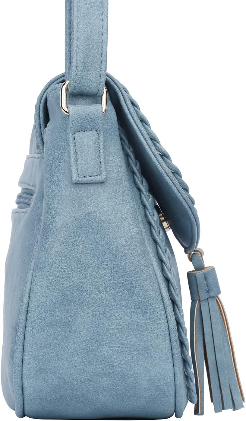 Tassel Flap Saddle Crossbody Bag