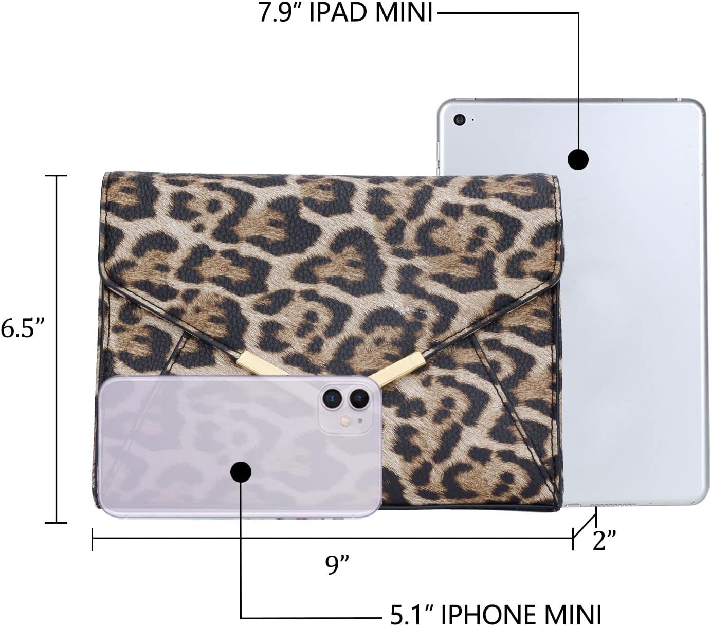 Faux Leather Envelope Clutch