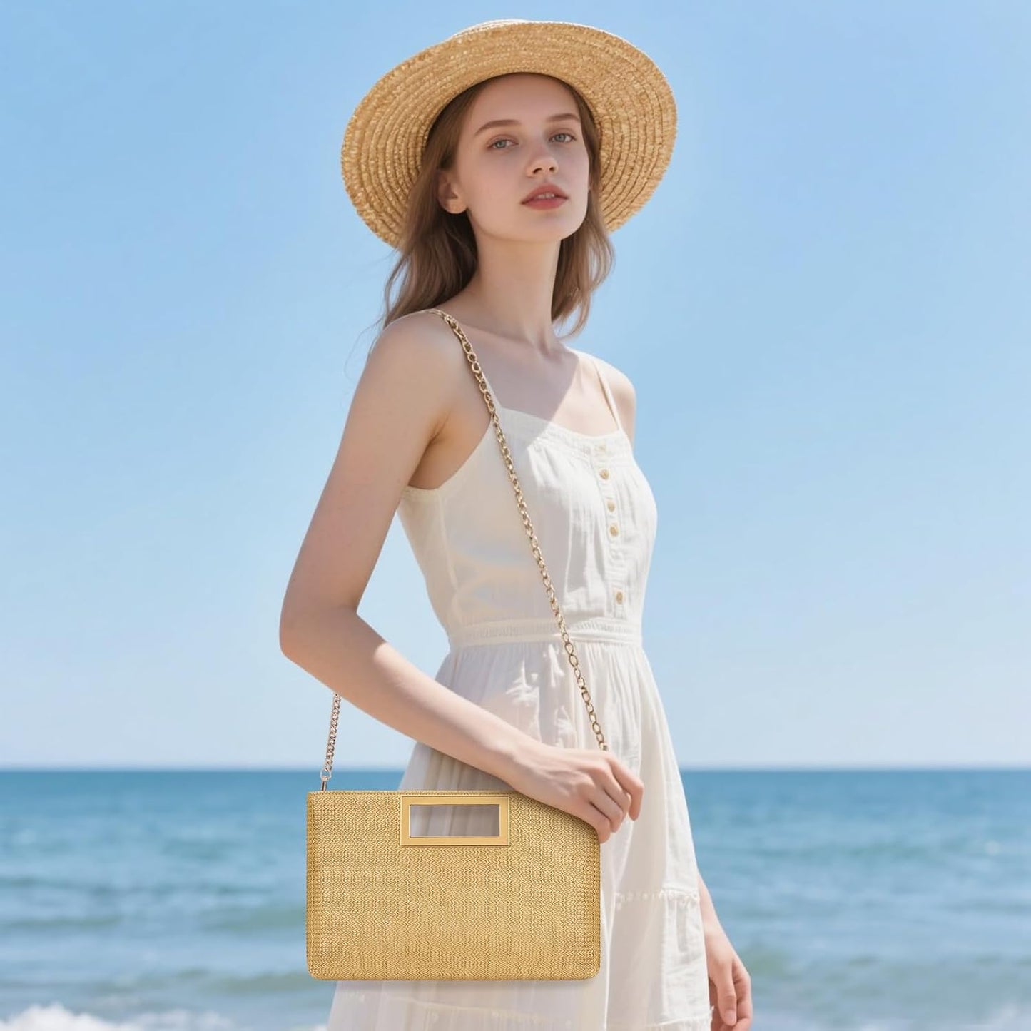 Vegan Leather Formal Clutch Purse