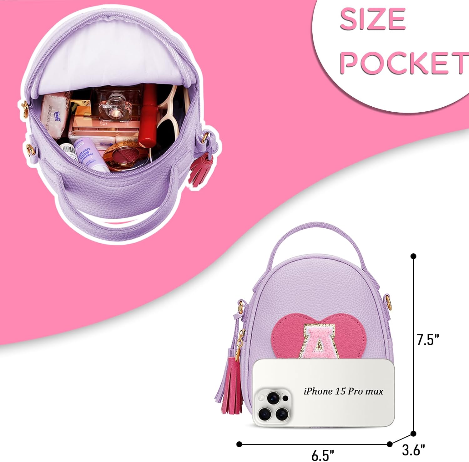 Girls Heart Crossbody Bag (Small)