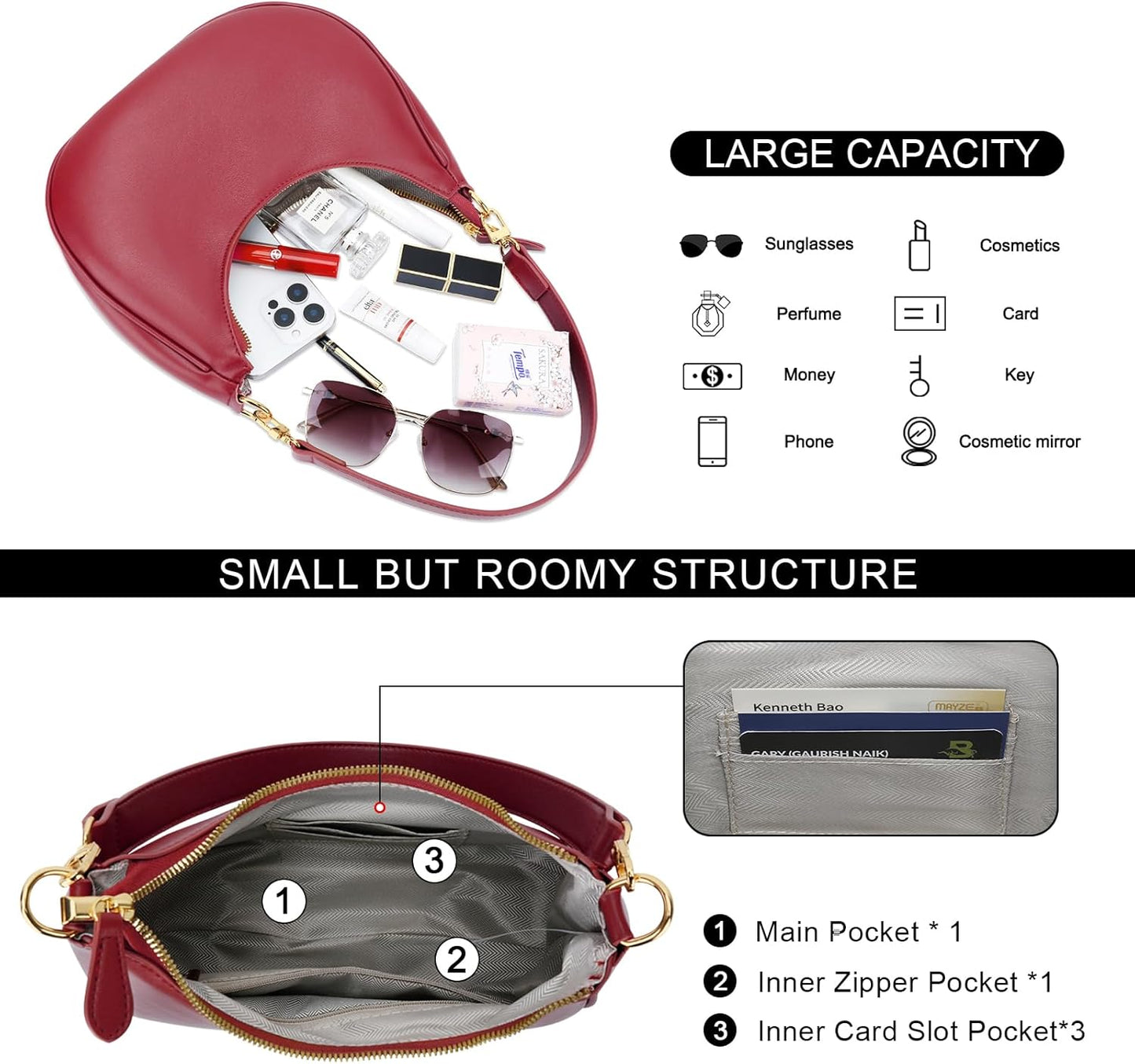 Small Crescent Shoulder Purse