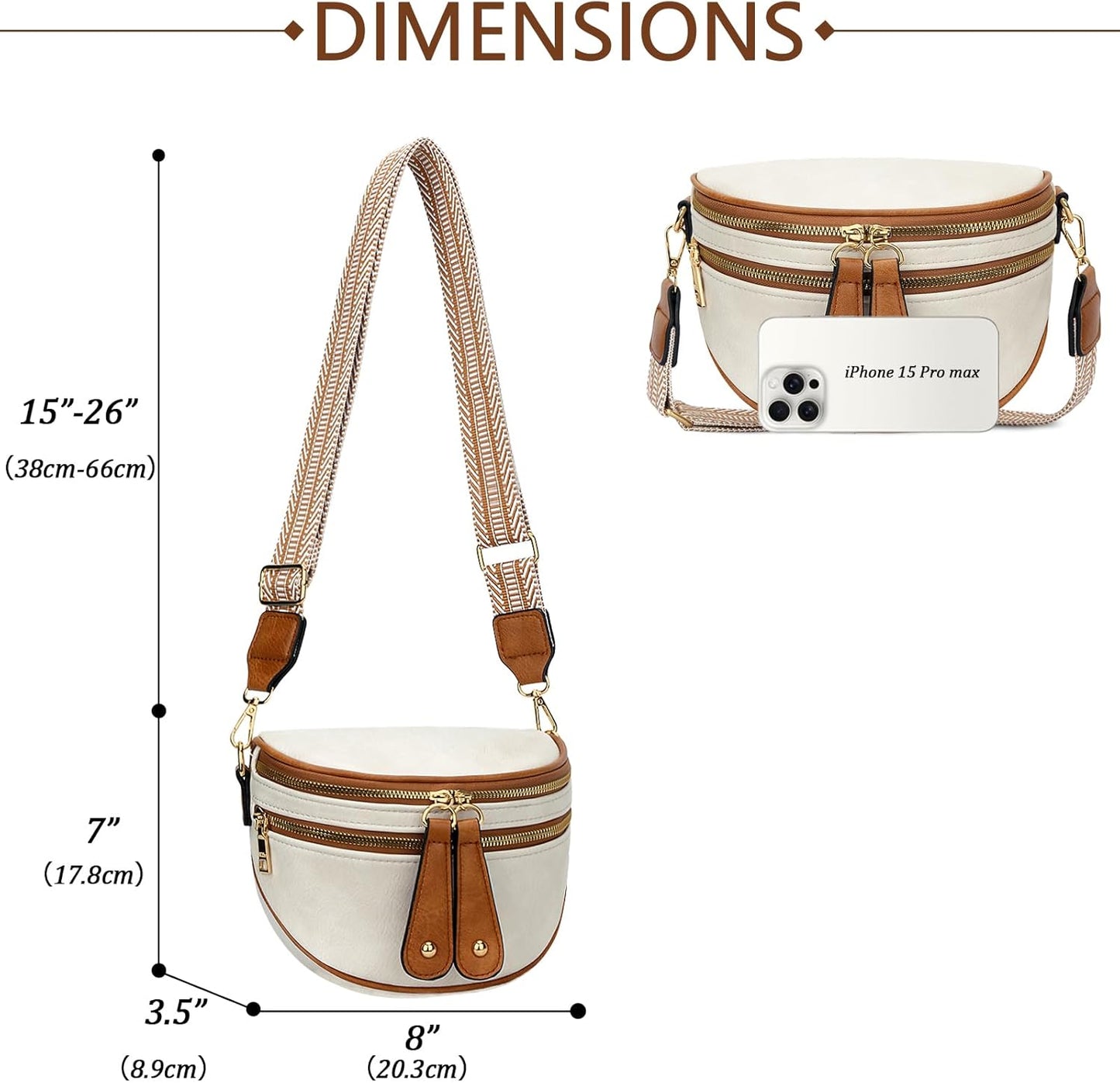 Trendy Leather Sling Crossbody Bag