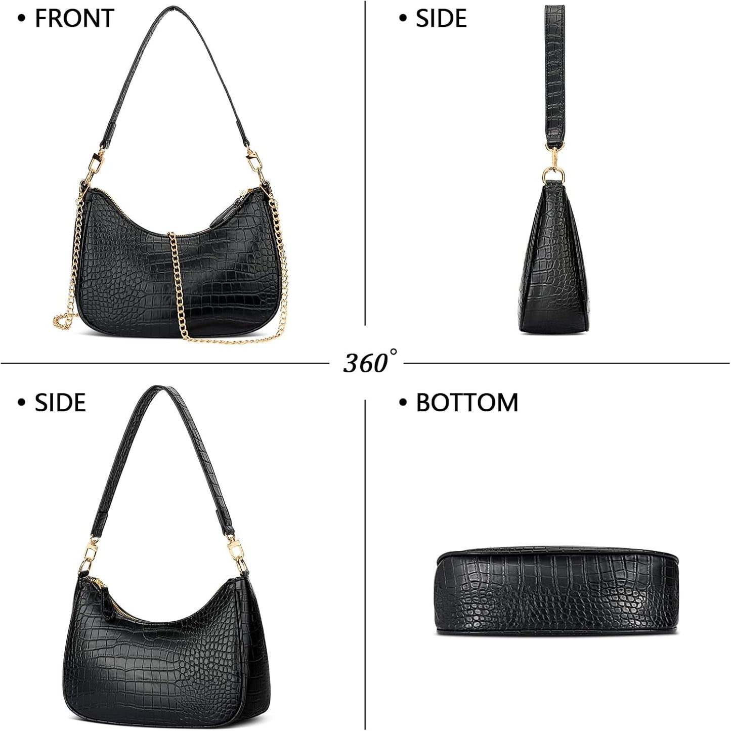 Retro Underarm Hobo Purse