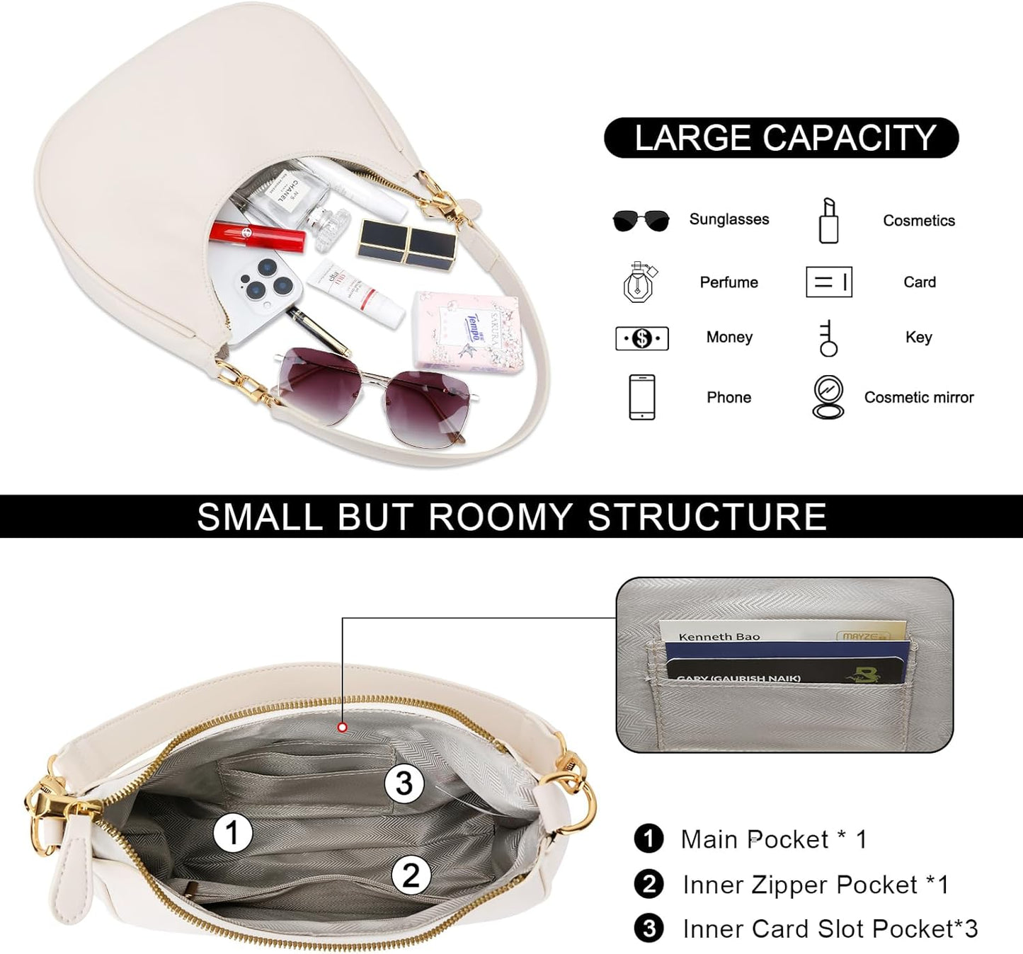 Small Crescent Shoulder Purse