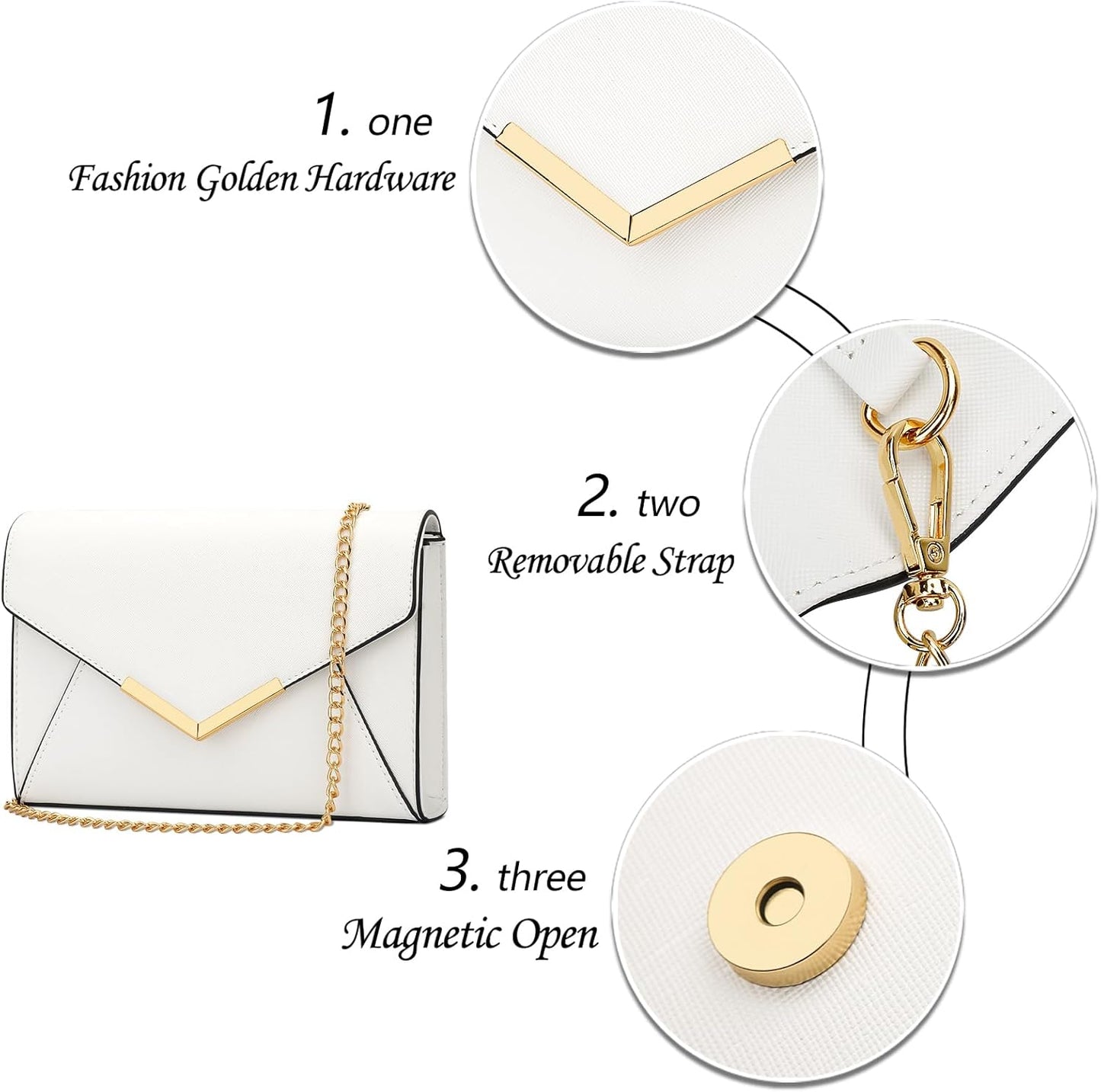 Faux Leather Envelope Clutch