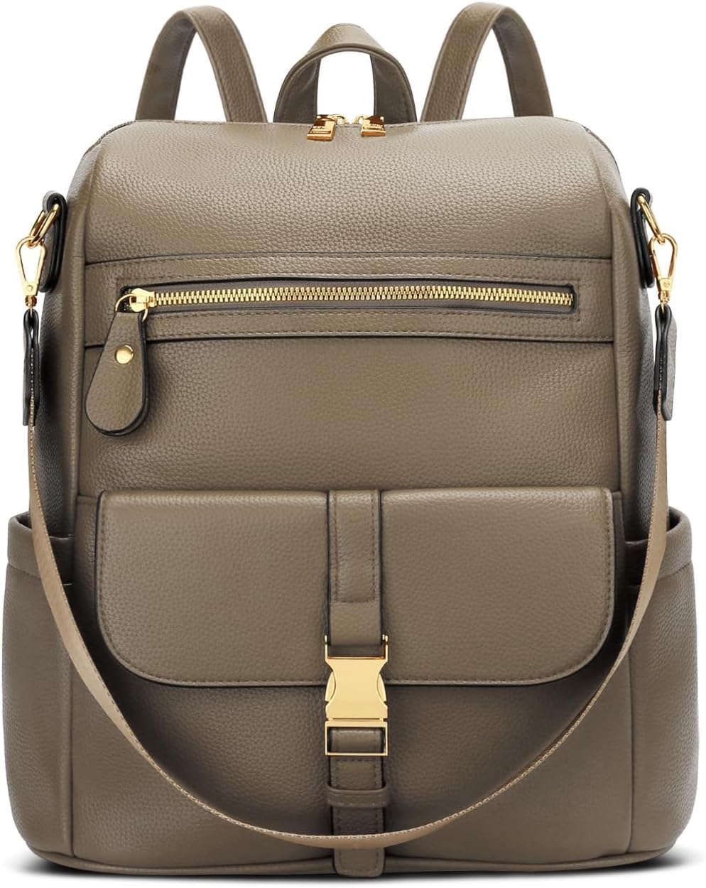 Anti-Theft Leather Backpack (Black)